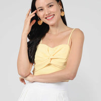 Brynn Knot Top In Sunshine Yellow #6stylexclusive