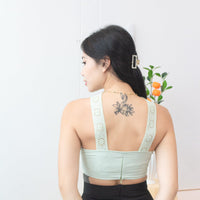 Pixie Eyelet Lace Halter Top in Light Mint #MadeByKEI