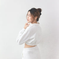 Full-Time Dreamer Cropped Sweater in White #MadeByKEI