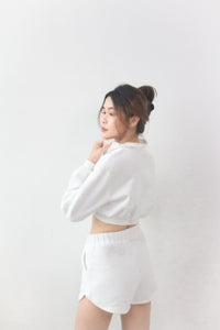 Full-Time Dreamer Cropped Sweater in White #MadeByKEI