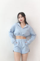 Full-Time Dreamer Cropped Sweater in Baby Blue #MadeByKEI
