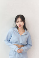 Full-Time Dreamer Cropped Sweater in Baby Blue #MadeByKEI
