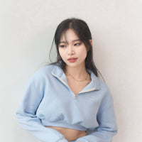 Full-Time Dreamer Cropped Sweater in Baby Blue #MadeByKEI