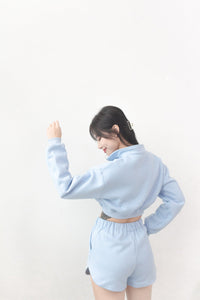 Full-Time Dreamer Cropped Sweater in Baby Blue #MadeByKEI