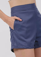 Loeve Highwaist Shorts In Steel Blue #6stylexclusive
