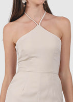 Herms Halter Romper In Champagne Nude #6stylexclusive
