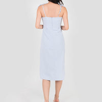 Caryn Knotted Tie String Dress In Pastel Blue #6stylexclusive