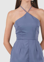 Herms Halter Romper In French Blue #6stylexclusive

