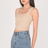 Roxy Square Padded Top In Sand #6stylexclusive