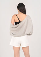 Maison Soft Furry Bulero In Grey
