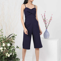 Karther 3/4 Padded Jumpsuit in Navy