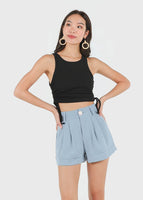 Gilise Shorts In Dusty Blue #6stylexclusive

