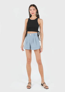 Gilise Shorts In Dusty Blue #6stylexclusive
