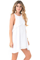Ruffles White Short Dress

