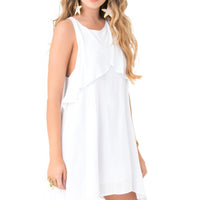 Ruffles White Short Dress