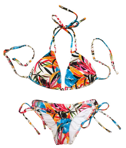 Honolulu - Set: Halter Neck Bikini Top + Bottom + Swim Skirt