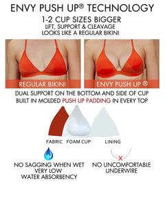 ENVY PUSH UP Java String Bikini Top with Classic String Bikini Bottom
