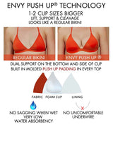 ENVY PUSH UP Cozumel Banded String Bikini Top with Mid Rise Bikini Bottom
