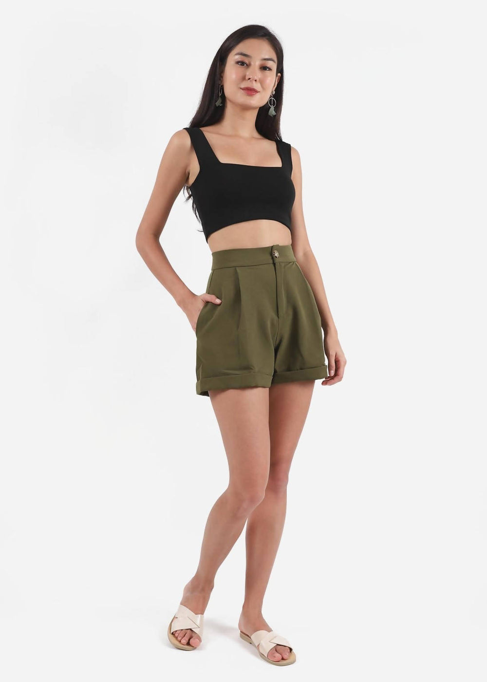 Easy Casual Shorts (Olive)