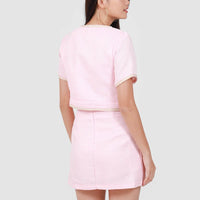 Quincy Tweed Outerwear Top In Pink #6stylexclusive