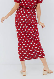 NONA Sonet Knit Skirt Red