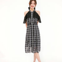 Blair Checkered Midi Dress