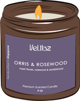 Orris & Rosewood - Premium Scented Candle

