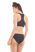 Weekender Sporty Black High Neck Bikini Set
