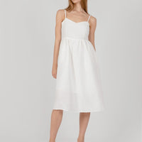 Cinderella Babydoll Midi Dress In White #6stylexclusive