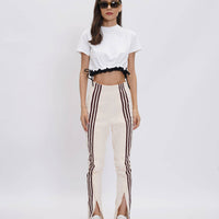WEARSTATUQUO Carrie Ruched Cropped Tee