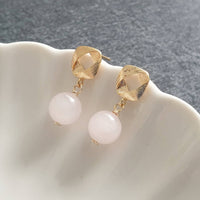 Rosy Rose Quartz earrings