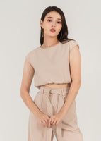 Archer Boxy Top In Sand #6stylexclusive
