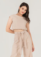 Archer Boxy Top In Sand #6stylexclusive
