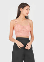 Arielle Lace Padded Bralet In Coral #6stylexclusive
