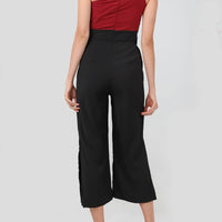Athena Toga Colorblock Jumpsuit In Maroon X Black #6stylexclusive