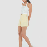 Caden Highwaist Shorts In Daffodil Yellow #6stylexclusive