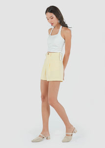 Caden Highwaist Shorts In Daffodil Yellow #6stylexclusive