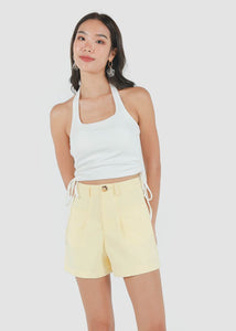 Caden Highwaist Shorts In Daffodil Yellow #6stylexclusive