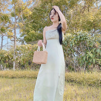 DAINTY PLEATED DRESS (MINT GREEN)