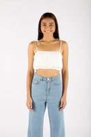 DALLE CROPPED CAMI TOP (WHITE)
