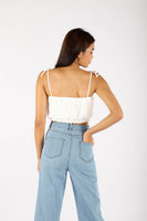 DALLE CROPPED CAMI TOP (WHITE)
