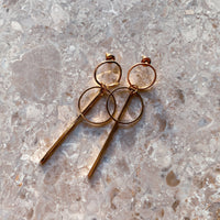double circle drop geo earrings - Whispers & Anarchy