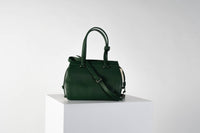 Vecto Gusset Bag in Emerald with Cream Gusset
