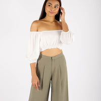 HEIDI PUFF SLEEVE TOP (WHITE)