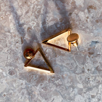 hollow out triangle earrings - Whispers & Anarchy
