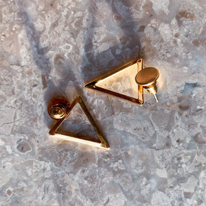 hollow out triangle earrings - Whispers & Anarchy