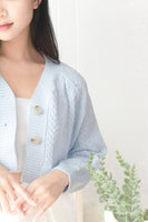Cozy Knit Cardigan in Baby Blue V2 (DEFECT#41)
