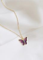 Alaska Flutterby Necklace in Mystic Violet (18K Gold-Plated)
