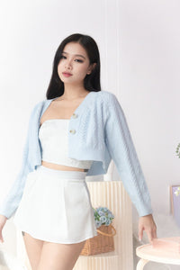 Cozy Knit Cardigan in Baby Blue V2 (DEFECT#4)