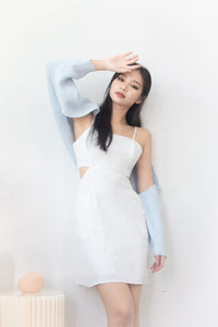Symphony Waist Cut-out Embroidery Dress in White #MadeByKEI